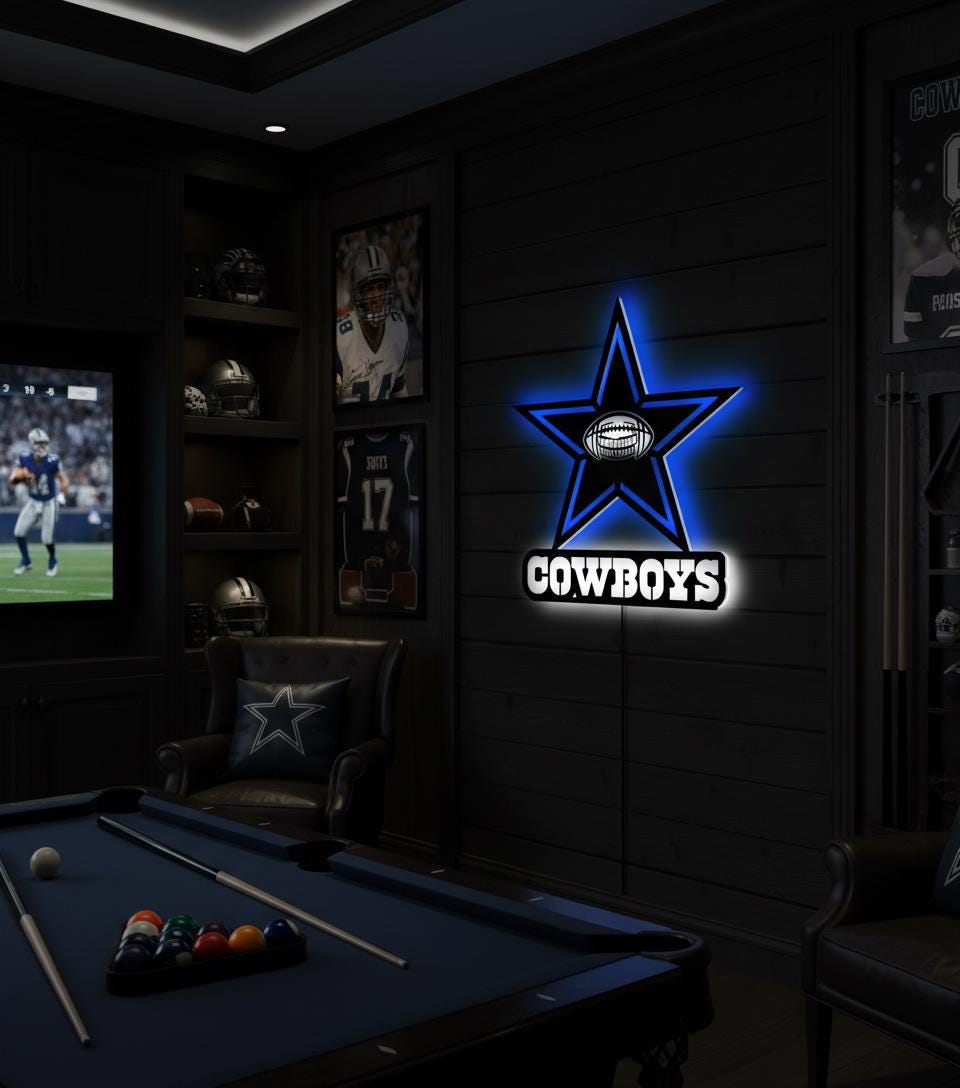 Dallas Stars Wall Art - Official NHL Team Logo Hockey Fan Game Room Decor