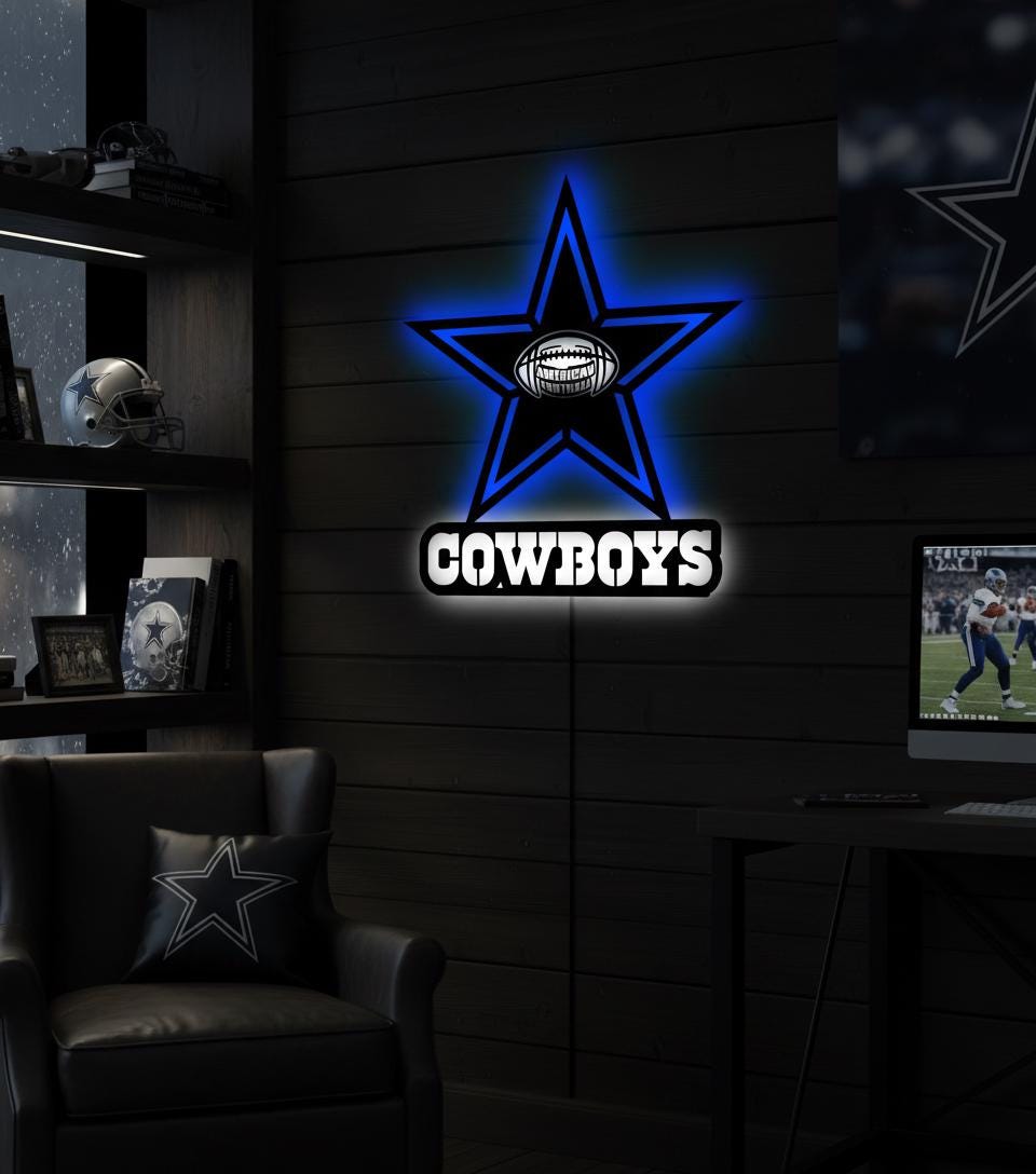Dallas Stars Wall Art - Official NHL Team Logo Hockey Fan Game Room Decor