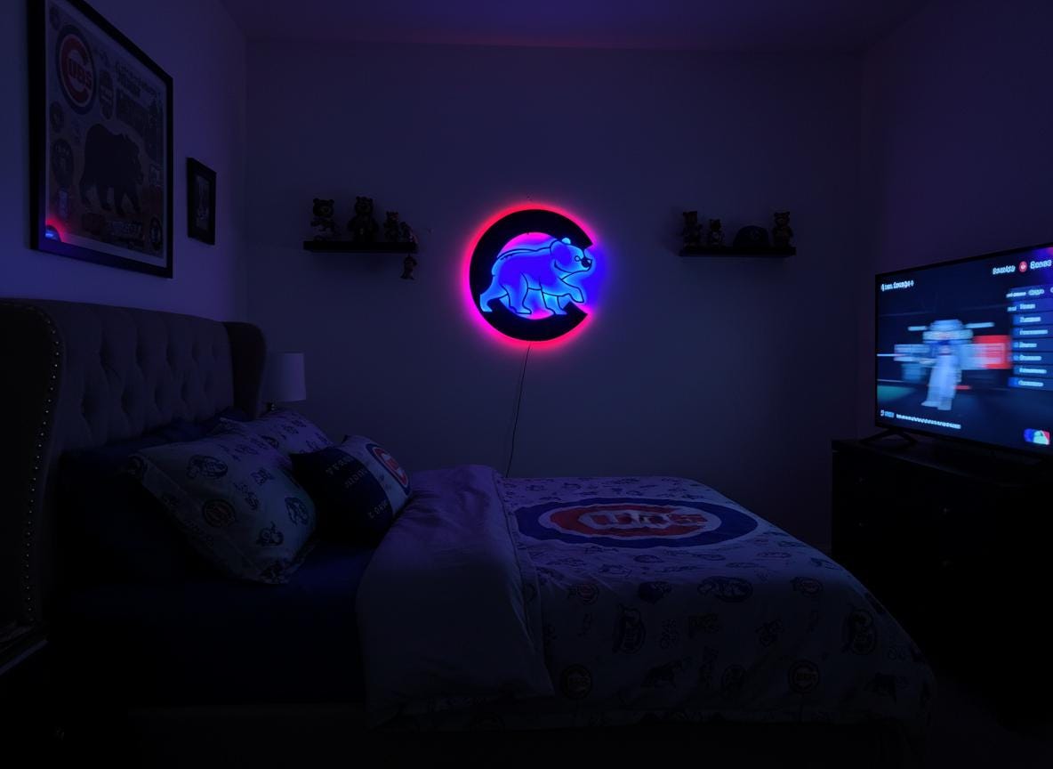 Chicago Cubs Wall Art - Wrigleyville Home Decor - Baseball Fan Gift