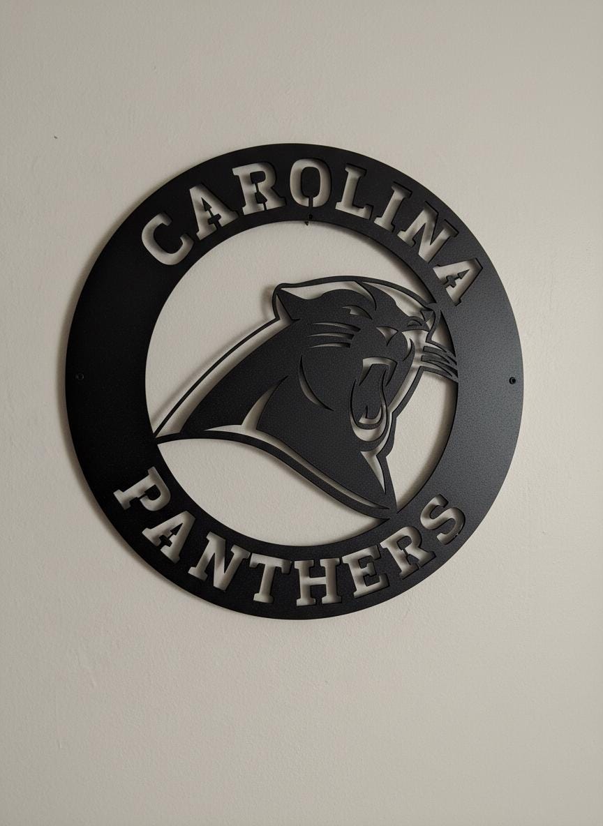 Carolina Panthers Wall Art - NFL Team Logo Decor - Game Room Man Cave Gift